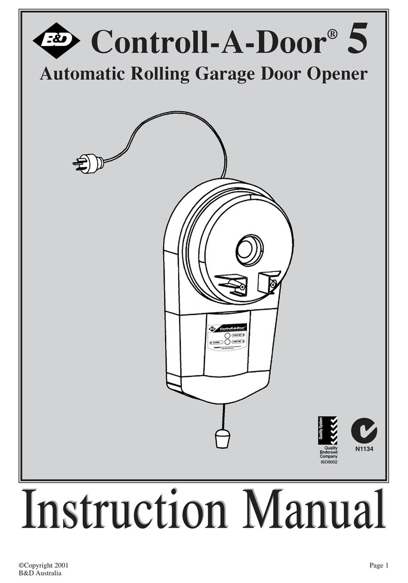 B&D Controll-A-Door 5 instruction manual