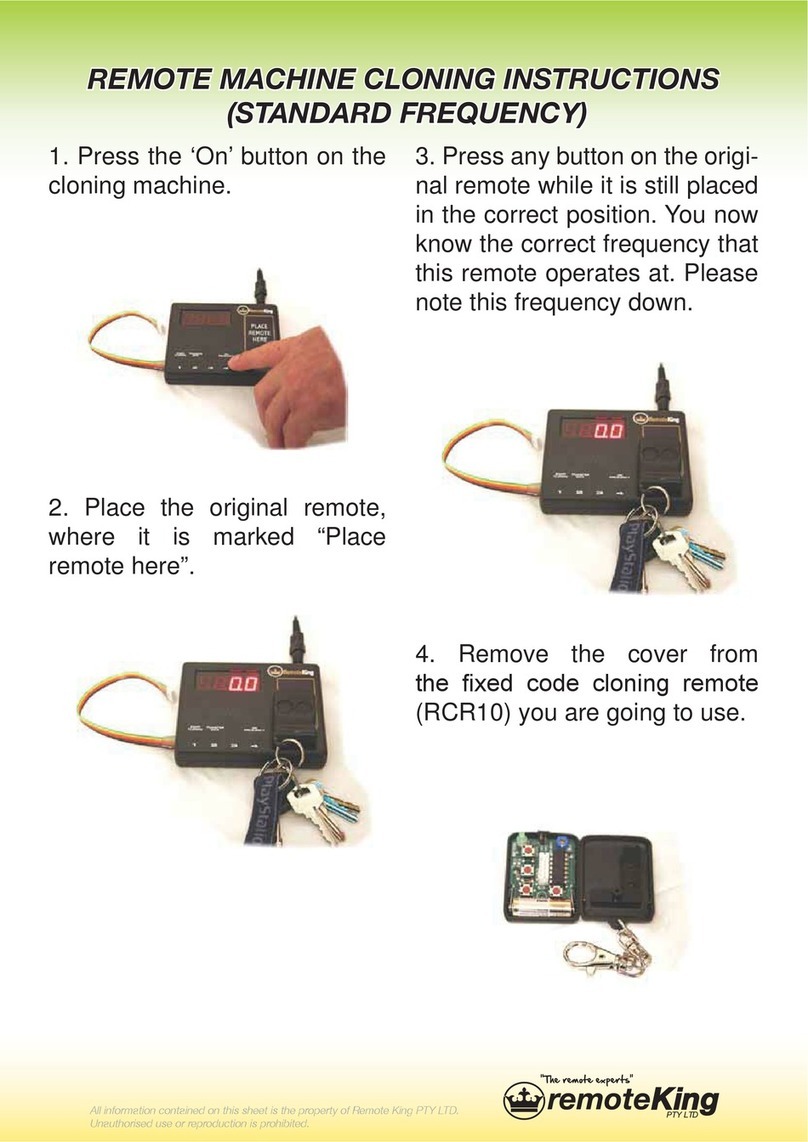 Remote King RCR10 instructions