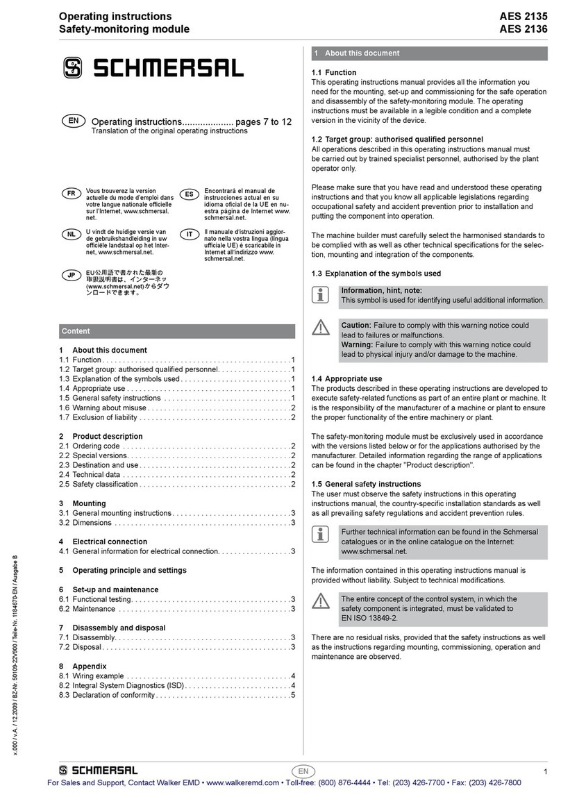 schmersal AES 2135 operating instructions