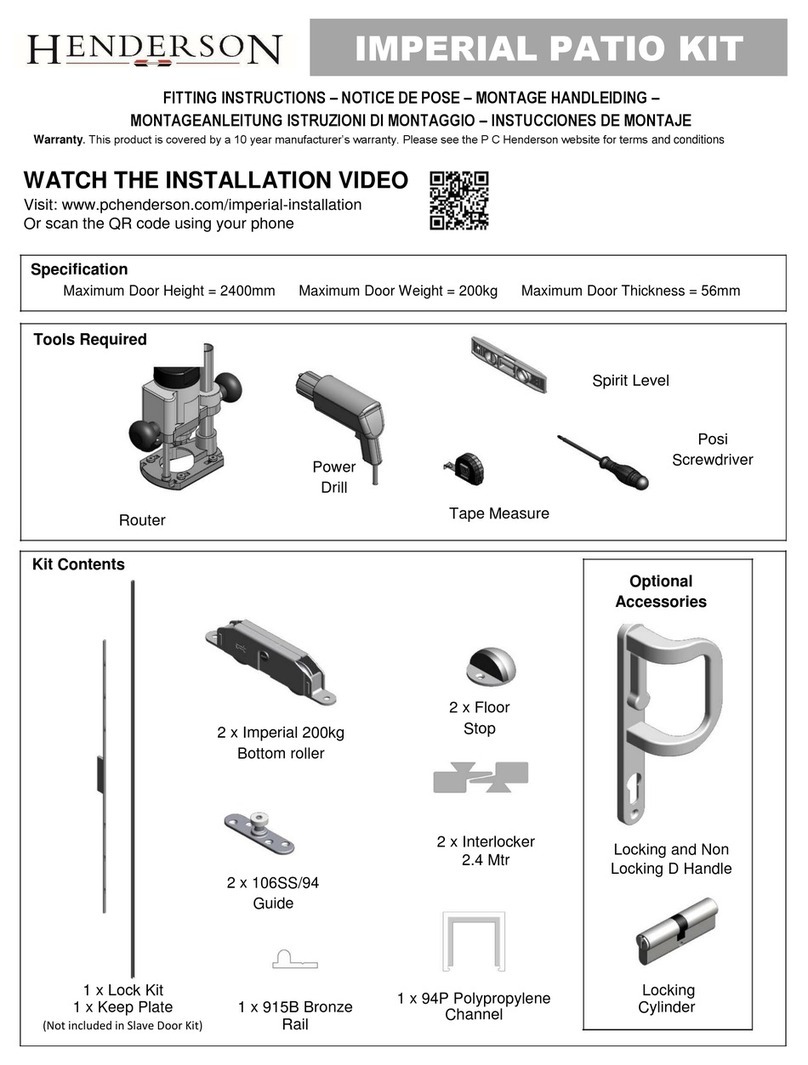 Henderson IMPERIAL PATIO KIT User manual