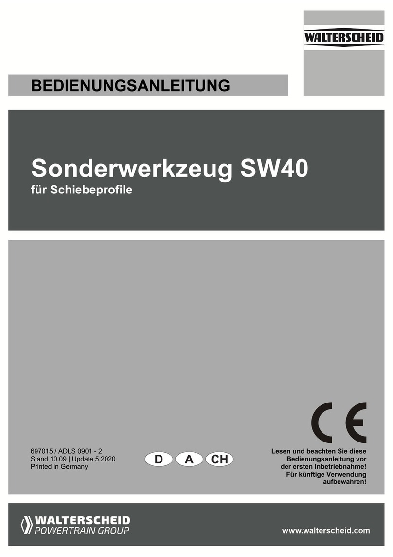 WALTERSCHEID SW40 operating manual