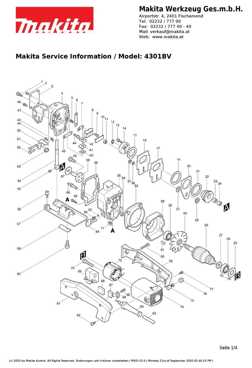 Makita 4301BV Service information