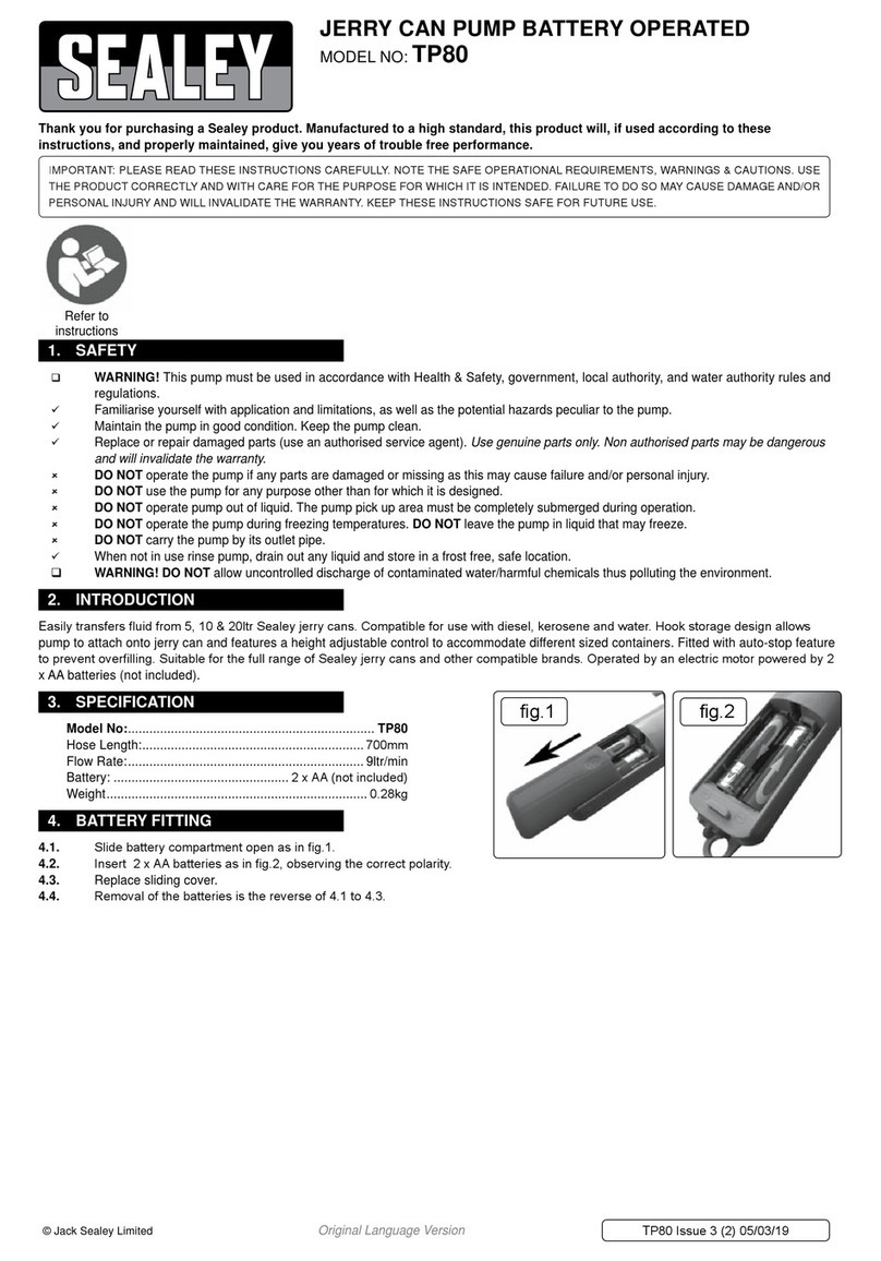 Sealey TP80 User manual