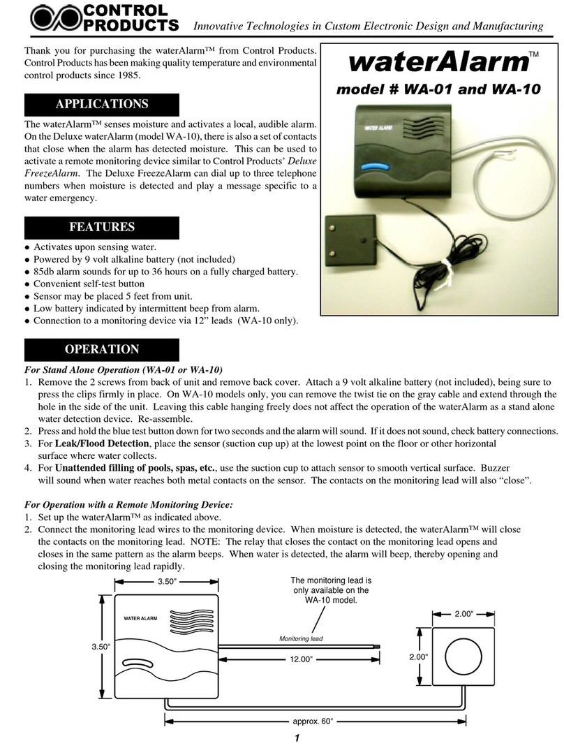 Control Products waterAlarm WA-01 manual
