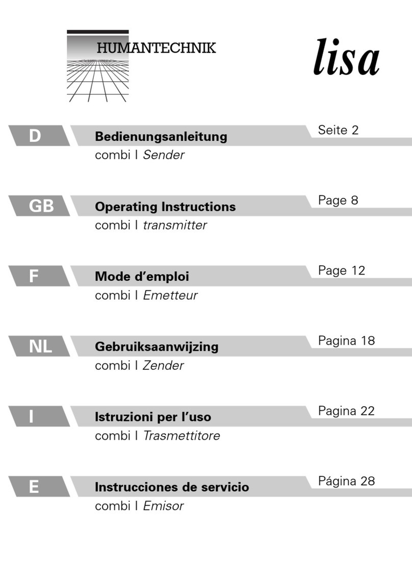 HumanTechnik lisa combi I operating instructions
