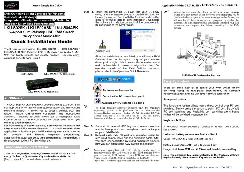 Linkskey LKU-S02SK Quick installation guide