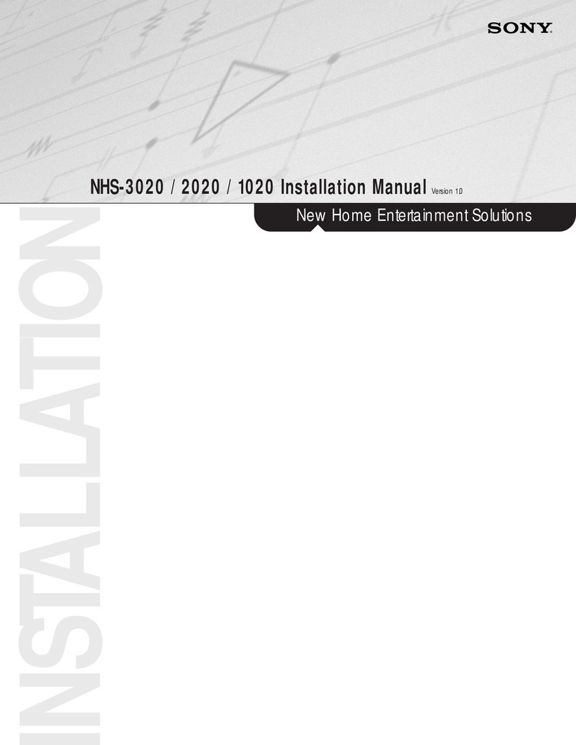 Sony NHS-3020 installation manual