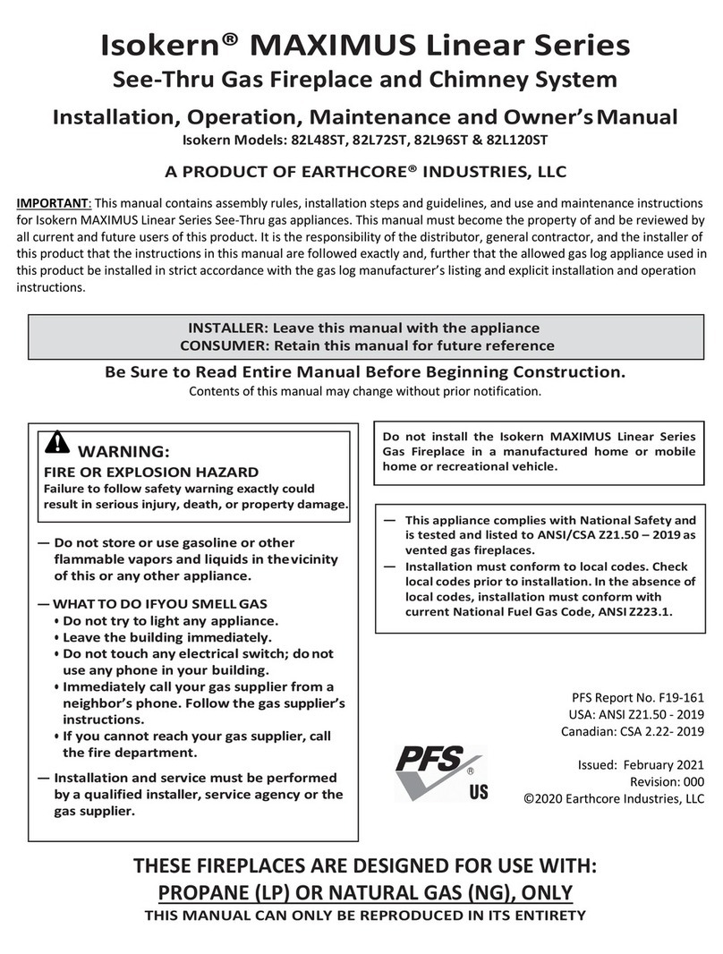 EarthCore Isokern Maximus Linear 82L48ST Installation, operation, maintenance and owner's manual