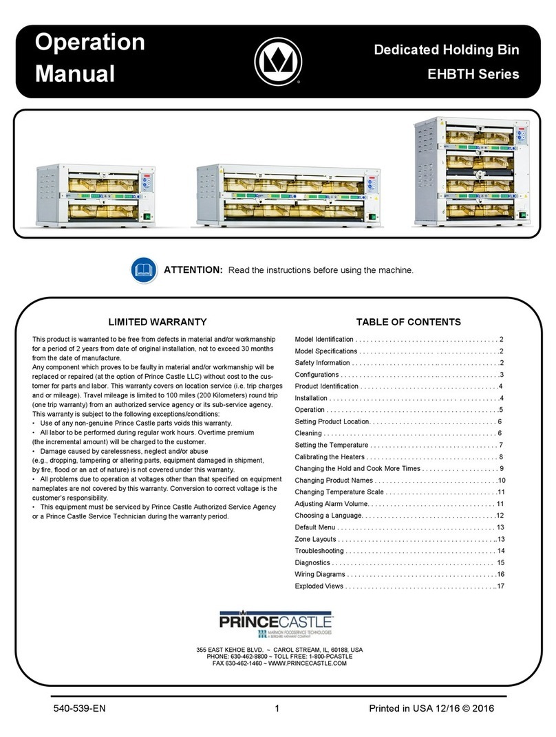 Prince Castle EHB Series User manual Prince Castle EHB Series User manual