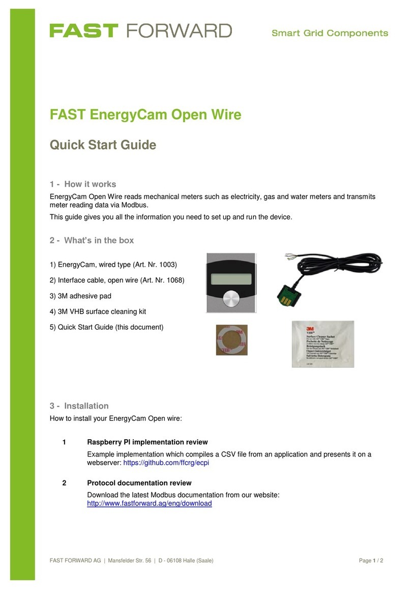 Fast Forward EnergyCam Open Wire User manual