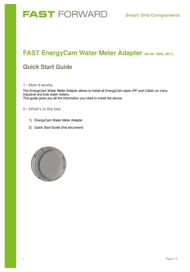 Fast Forward EnergyCam Water Meter Adapter quick start guide