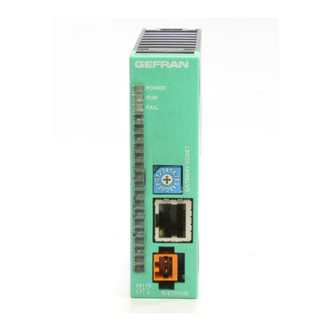gefran R-ETH100 Installation and operation manual