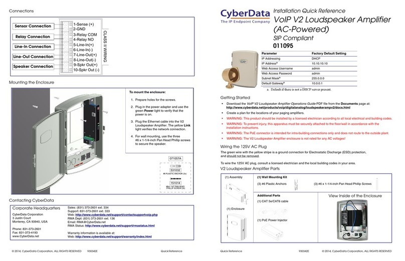 CyberData 11095 Manual