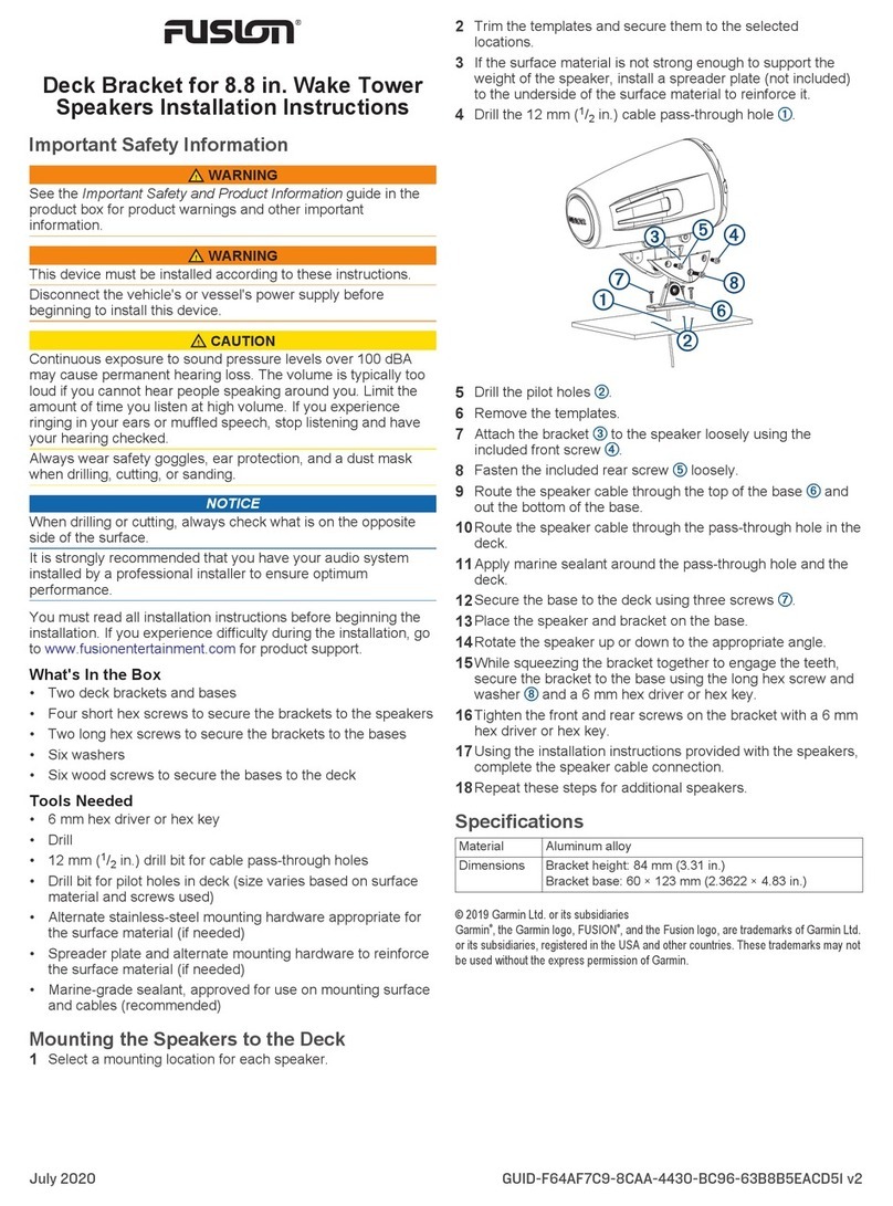 Fusion 010-12831-20 User manual