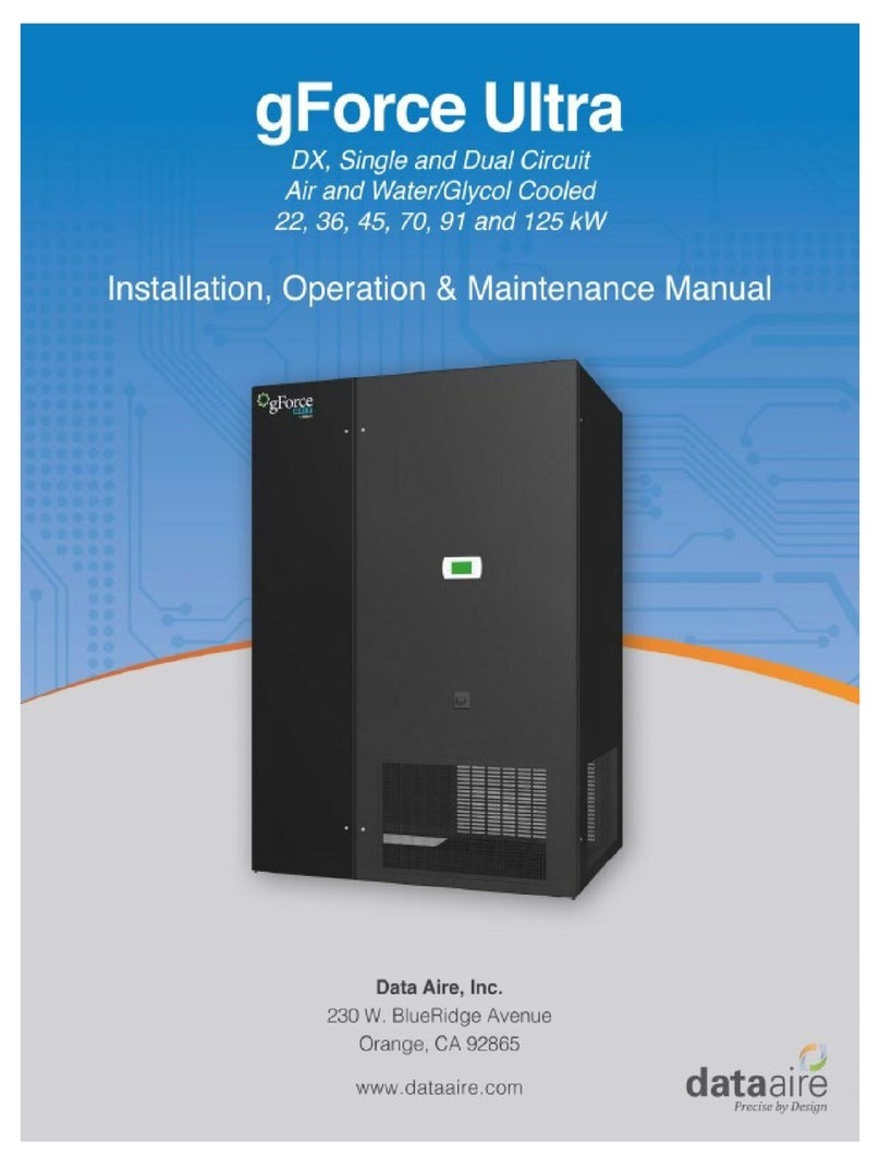 Data Aire gForce Ultra Installation, operation and maintenance manual Data Aire gForce Ultra Installation, operation and maintenance manual