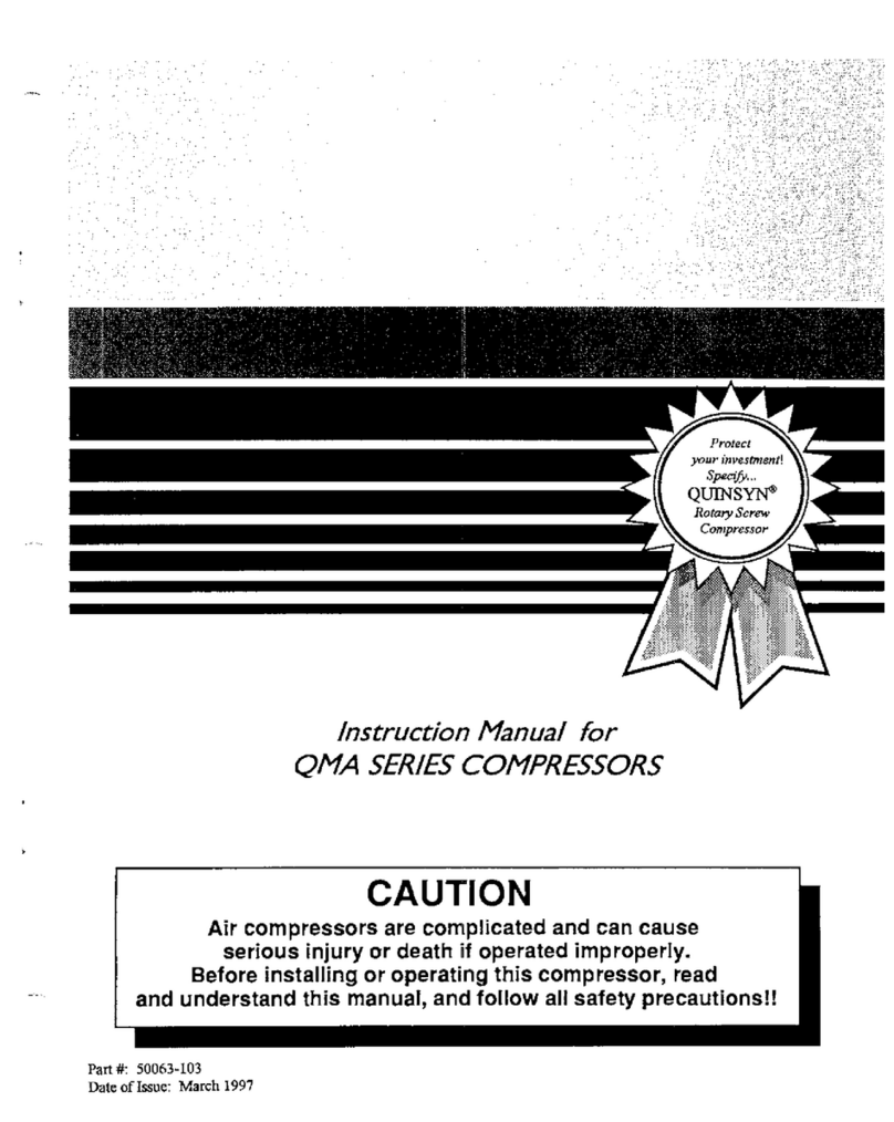 Quincy Compressor QMA Series User manual