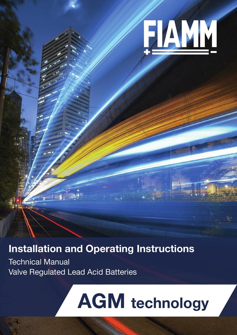 Fiamm FET FG Series Installation and operating instructions