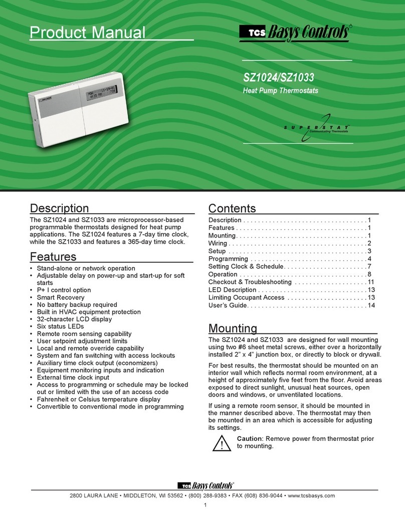 TCS Basys Controls SZ1024 product manual