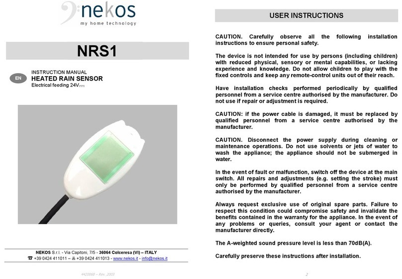 nekos NRS1 instruction manual