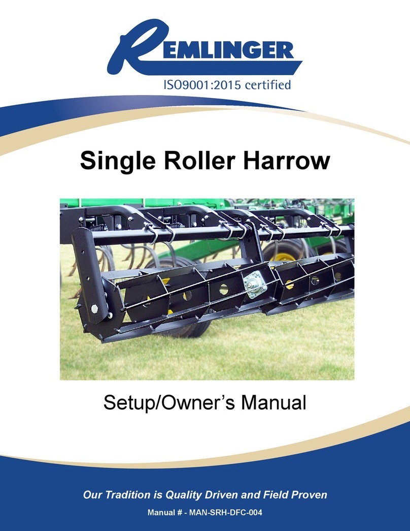 Remlinger Single Roller Harrow Install/Owner’s Manual
