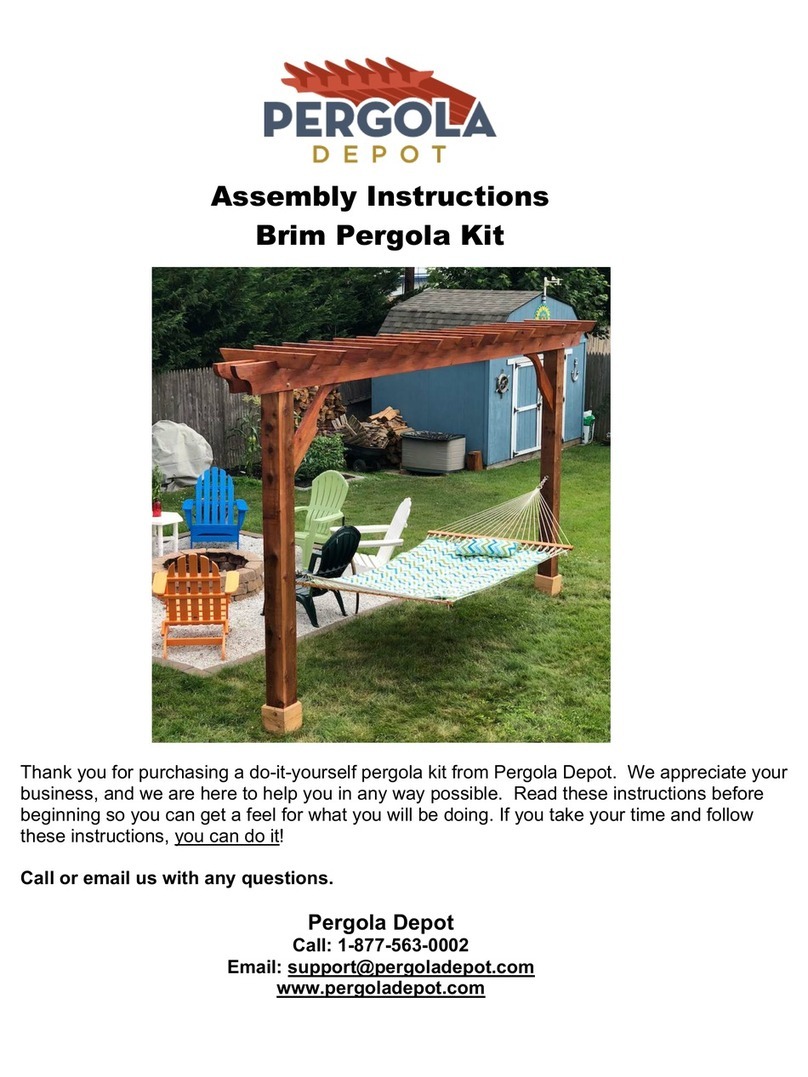 Pergola Depot Brim Pergola Kit Assembly instructions