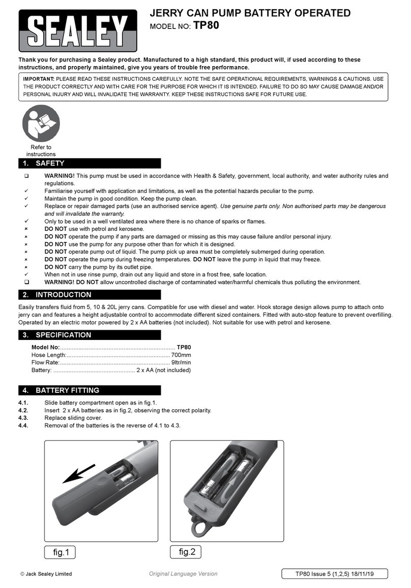 Sealey TP80 User manual