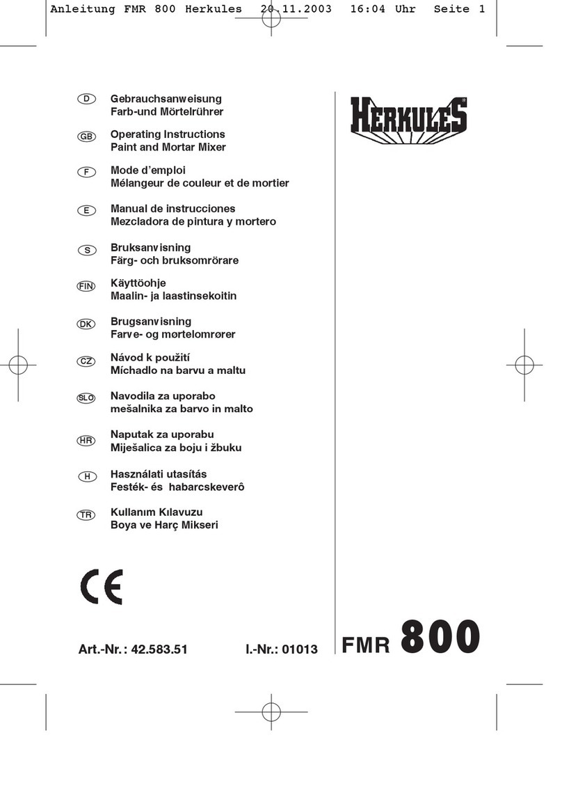 Hercules FMR 800 operating instructions