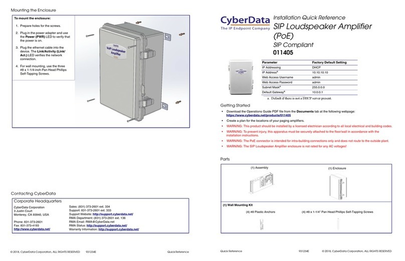 CyberData 011405 Manual CyberData 011405 Manual
