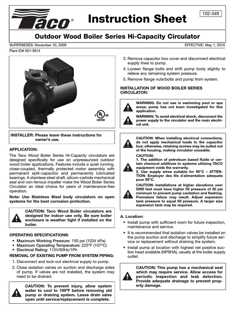 Taco 001-3914 instruction sheet