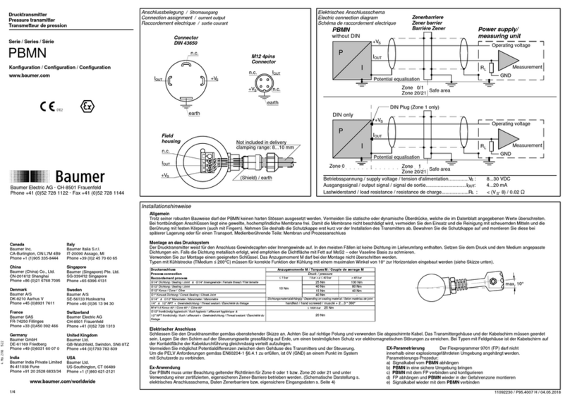 Baumer PBMN Series User manual Baumer PBMN Series User manual