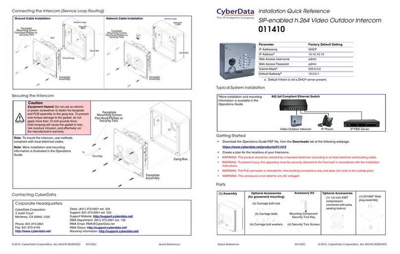 CyberData 011410 Manual