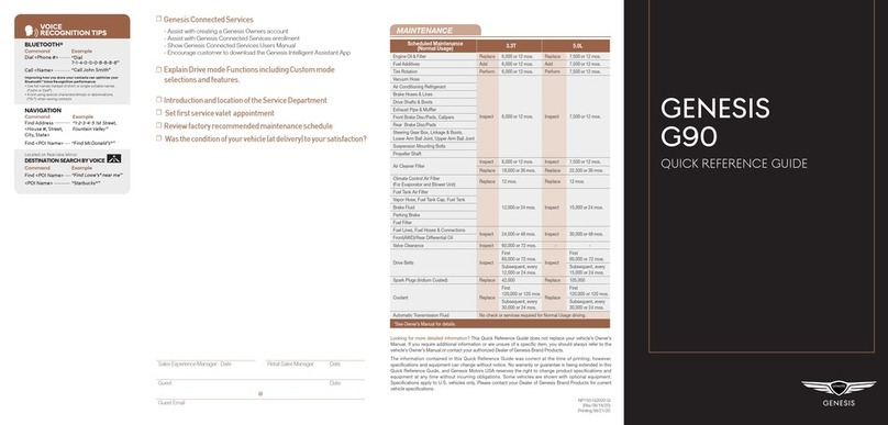 Genesis G90 User manual