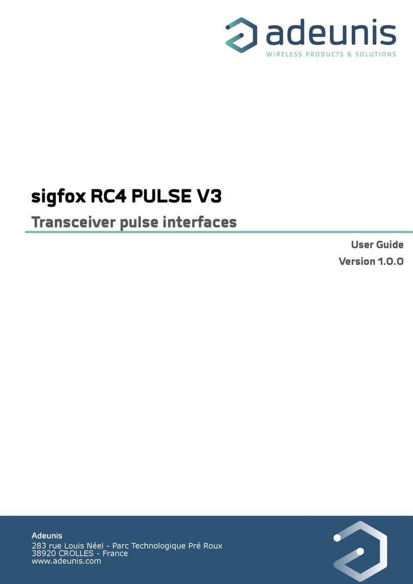 Adeunis RF sigfox RC4 PULSE V3 User manual