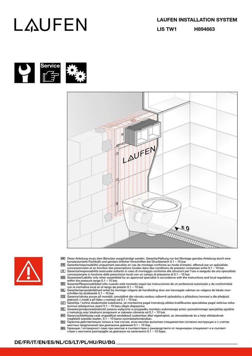 Laufen LIS TW1 H894663 User manual