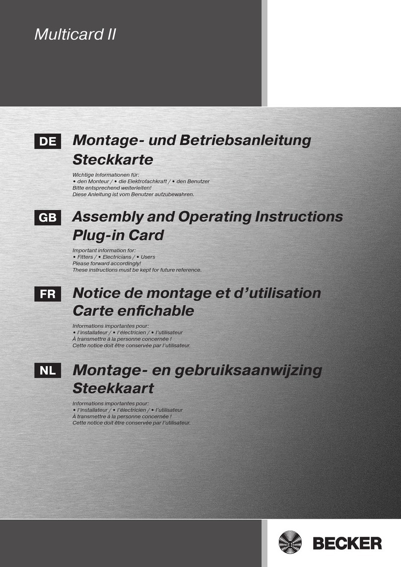 Becker Multicard II Assembly and operating instructions