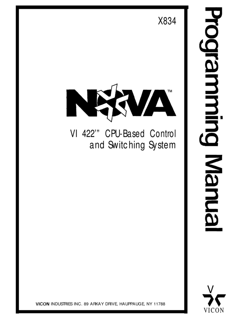 Vicon NOVA VI 422 Programming manual