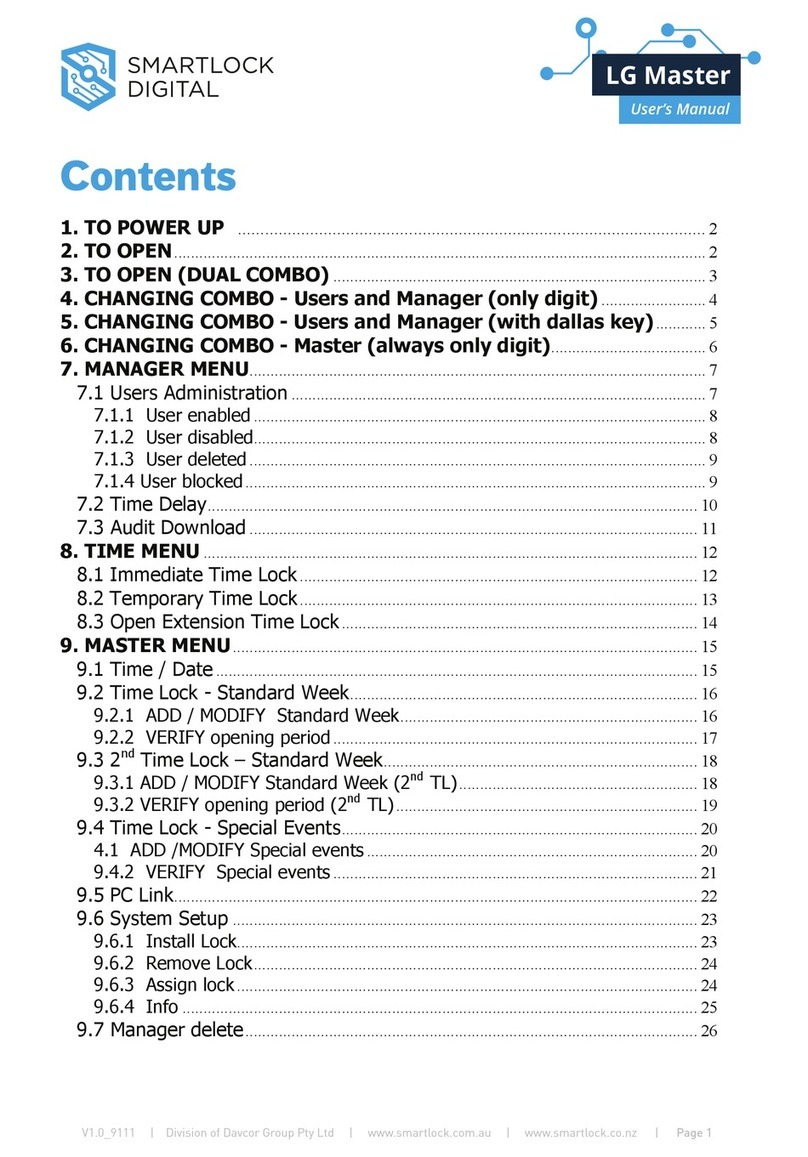 Smartlock Digital LG Master user manual