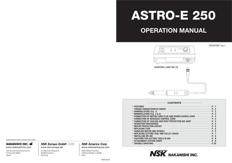 NSK ASTRO-E 250 Operation manual