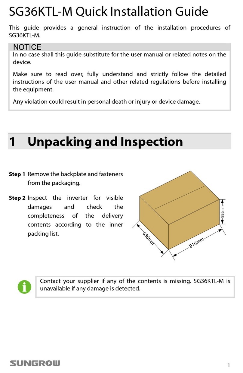Sungrow SG36KRL-M Quick installation guide