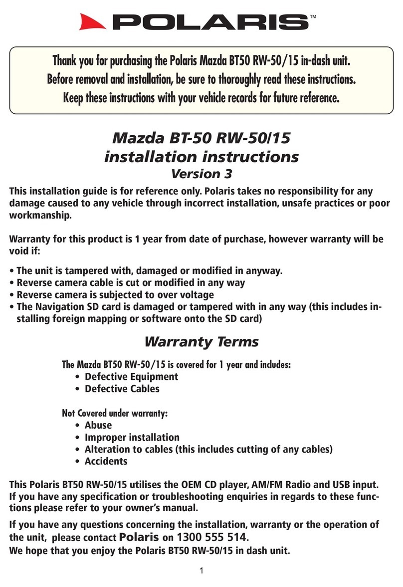 Polaris Mazda BT50 RW-50/15 User manual