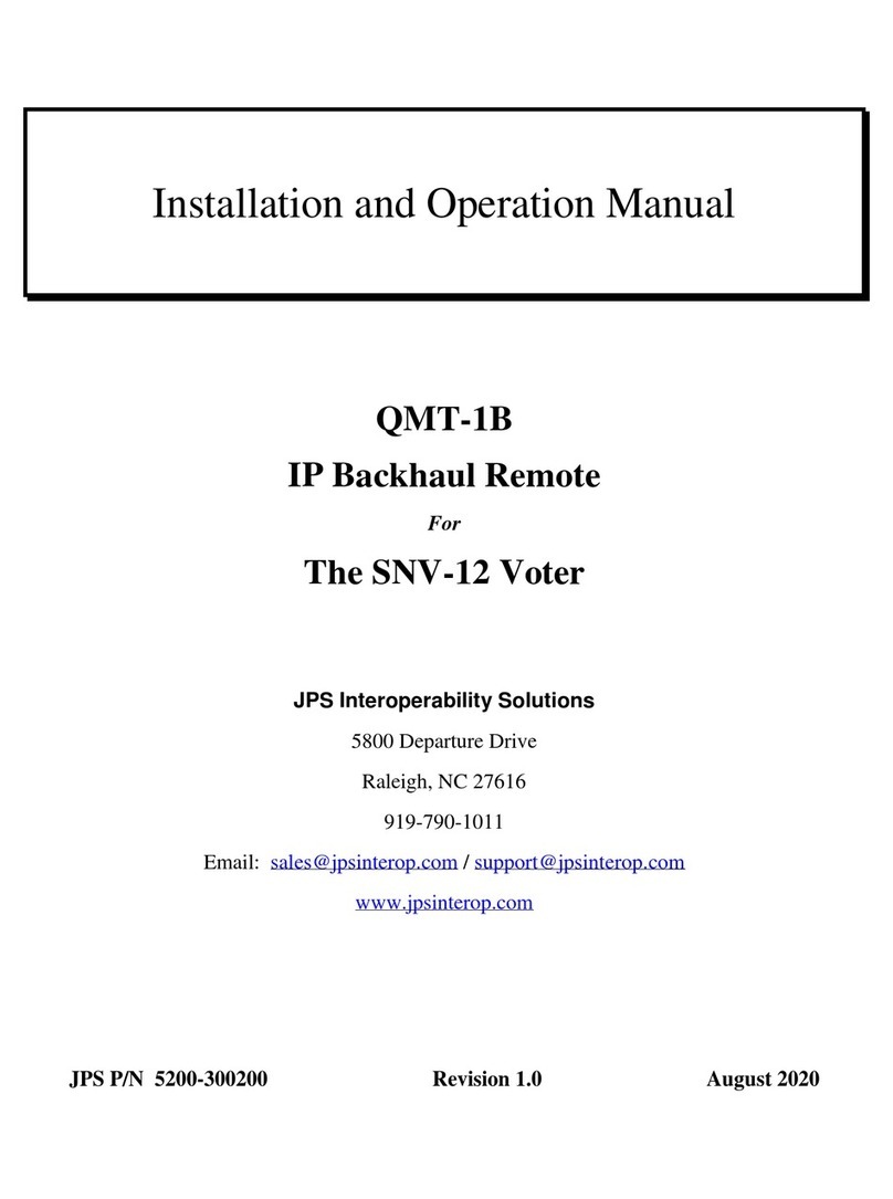 JPS QMT-1B Installation and operation manual