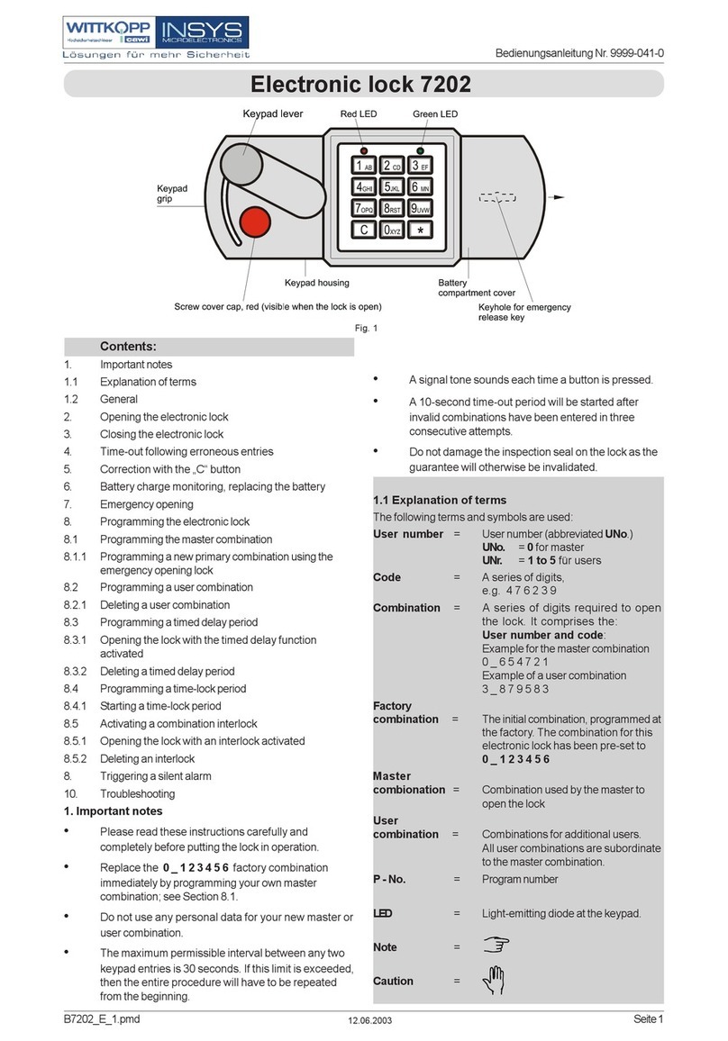 Wittkopp Insys 7202 manual