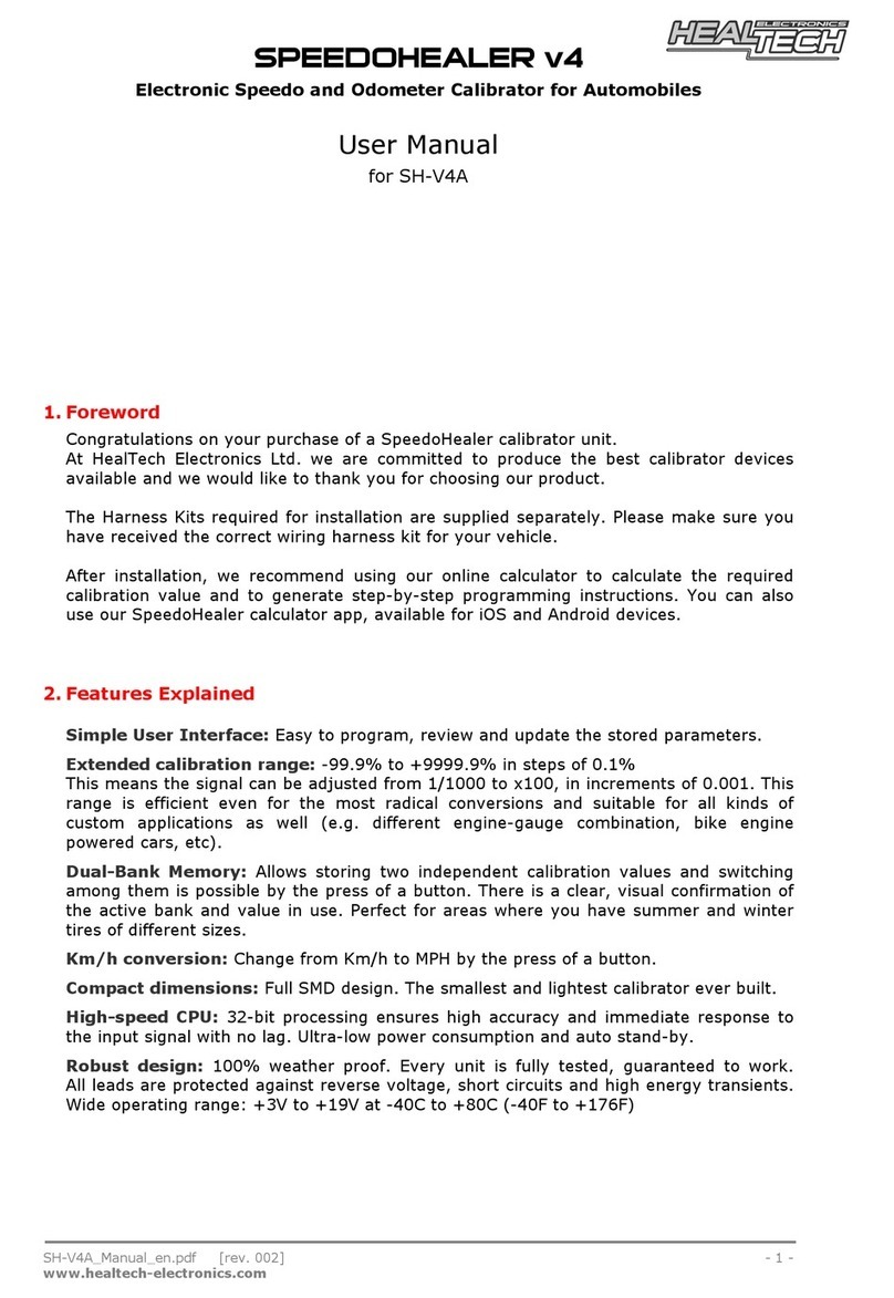 HealTech Electronics SPEEDOHEALER v4 user manual