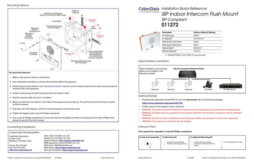CyberData 11272 Manual