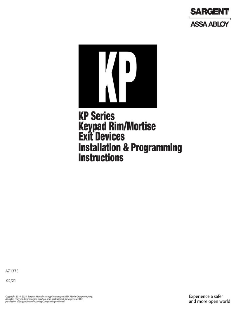 Assa Abloy Sargent KP Series Installation manual