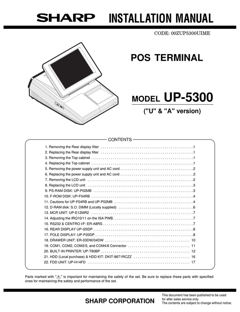 Sharp UP-5300 installation manual