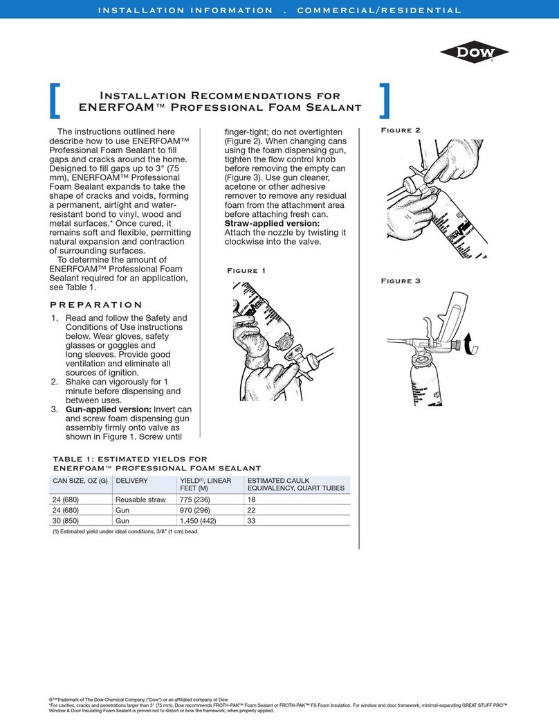 Dow ENERFOAM Operating instructions