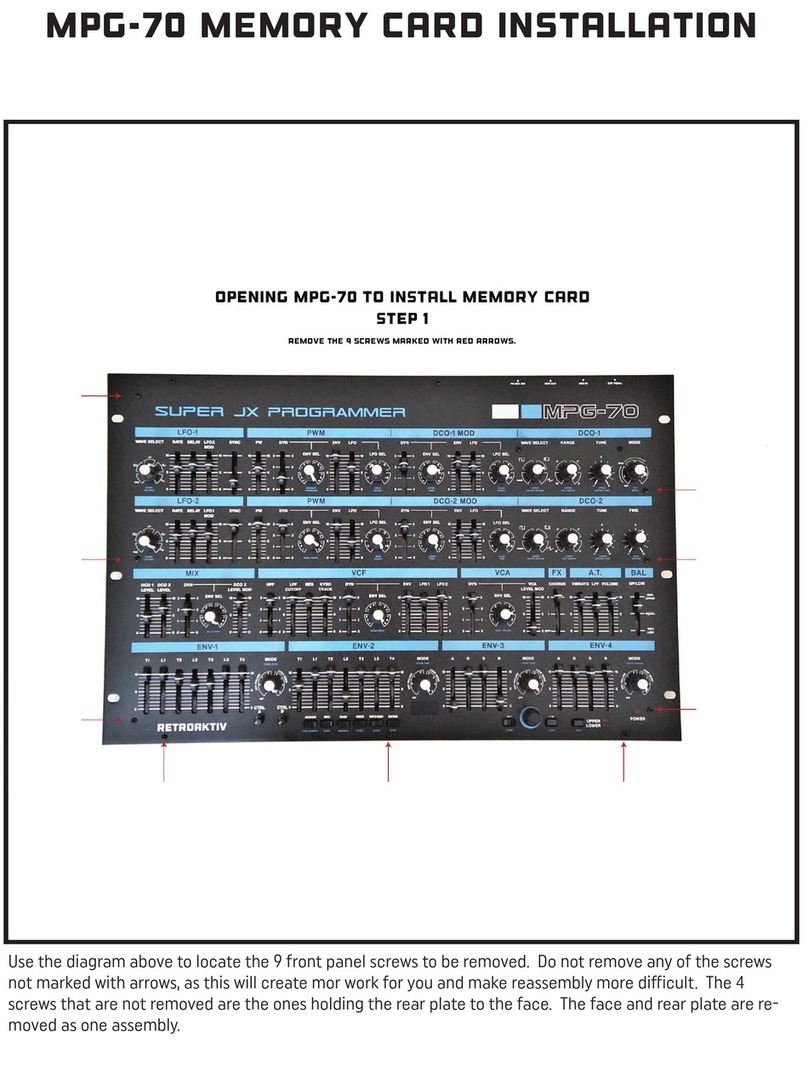 Retroaktiv MPG-70 manual