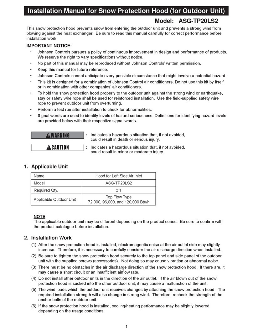 Johnson Controls ASG-TP20LS2 User manual