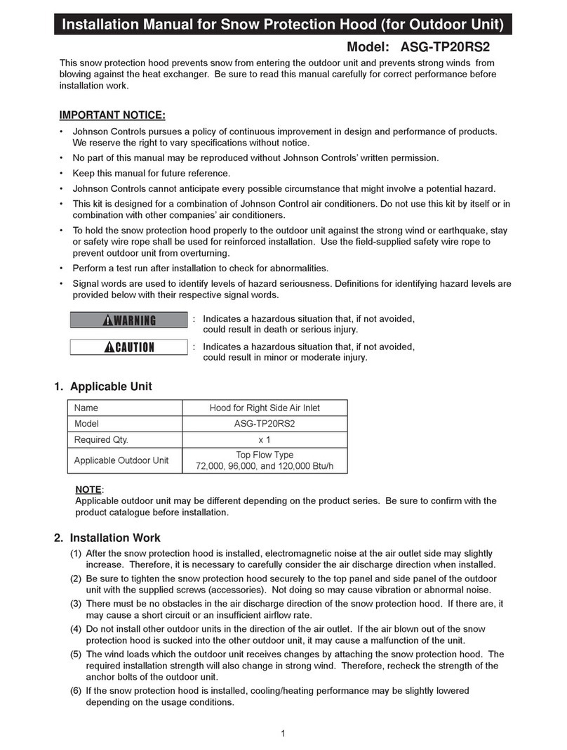 Johnson Controls ASG-TP20RS2 User manual